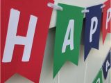 Happy Birthday Banner Red and White Happy Birthday Banner Red Blue Green and White From