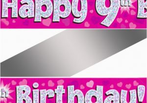 Happy Birthday Banner Reject Shop Holographic Happy 9th Birthday Banner Buy Helium