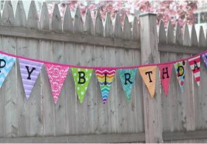 Happy Birthday Banner Reusable Custom Elena Fabric Banner Reusable and Semi Custom