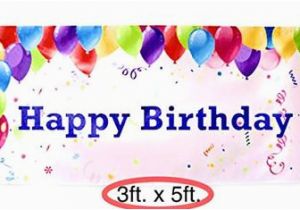 Happy Birthday Banner Reusable Happy Birthday Banner Party Decorations Vinyl Sign 4 Hole