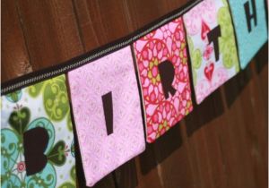 Happy Birthday Banner Reusable Happy Birthday Girls Reusable Cloth Fabric Banner Mezzanine