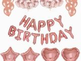 Happy Birthday Banner Rose Gold Rose Gold Happy Birthday Balloons Party Decorations