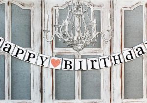 Happy Birthday Banner Rustic Happy Birthday Banners Birthday Signs Rustic by