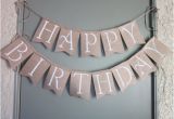 Happy Birthday Banner Rustic Large Happy Birthday Banner Rustic Chic by Quaintconfections