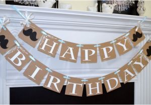 Happy Birthday Banner Rustic Rustic Happy Birthday Banner Baby Boy Birthday Decoration