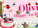 Happy Birthday Banner Sainsburys Happy 1st Birthday butterfly Ladybird Banner theme