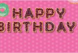 Happy Birthday Banner Sainsburys Hot Pink Happy Birthday Donuts Design Small Personalised