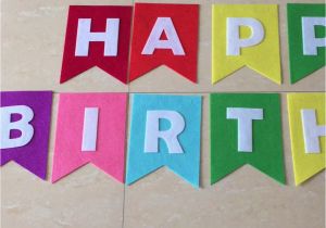 Happy Birthday Banner Size Birthday Banner Felt Banner Happy Birthday 7 9 5 9