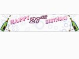 Happy Birthday Banner Size Happy 21st Birthday Banner Balloons Co Uk