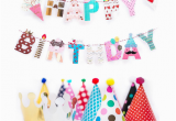 Happy Birthday Banner Small Fun and Colorful Gold Foiled Happy Birthday Banner Flags