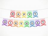 Happy Birthday Banner Small Items Similar to Printable Rainbow Birthday Banner Happy