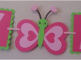 Happy Birthday Banner Small Small butterfly Happy Birthday Banner Ready to Ship by
