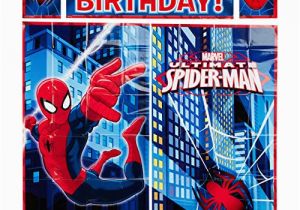 Happy Birthday Banner Spiderman Happy Birthday Spiderman Amazon Com