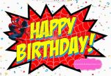 Happy Birthday Banner Spiderman Spiderman Happy Birthday Sign Instant Download Spiderman