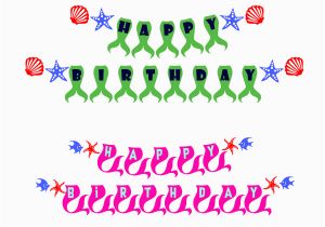 Happy Birthday Banner Svg File Hawaii Happy Birthday Banner Cuttable Design