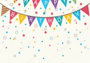 Happy Birthday Banner Svg Free Happy Birthday Vector Birthday Card Party Stock Vector