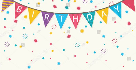 Happy Birthday Banner Svg Free Happy Birthday Vector Birthday Card Party Stock Vector