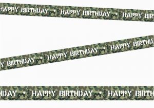 Happy Birthday Banner Target Jungle Army Camouflage Camo Decoration Target Happy