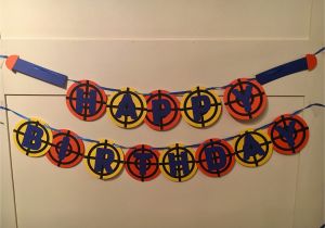 Happy Birthday Banner Target Nerf Gun Target themed Birthday Banner