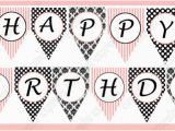 Happy Birthday Banner Template Black and White 7 Best Images Of Paris Party Birthday Banner Free