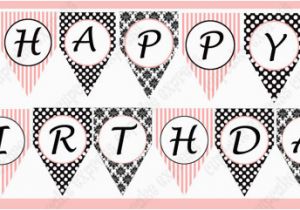 Happy Birthday Banner Template Black and White 7 Best Images Of Paris Party Birthday Banner Free