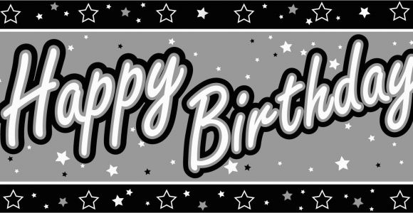 Happy Birthday Banner Template Black and White Happy Birthday Banner Clipart Black and White Cyberuse