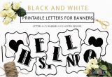 Happy Birthday Banner Template Black and White Printable Banner Letters Black and White Letters Make Your
