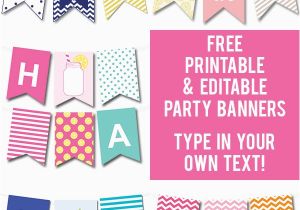 Happy Birthday Banner Template Editable Free Printable Editable Party Banners Tip Junkie