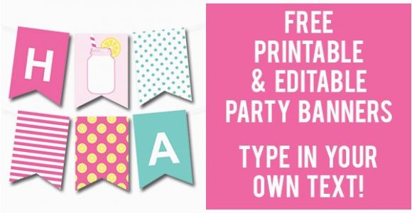 Happy Birthday Banner Template Editable Free Printable Editable Party Banners Tip Junkie