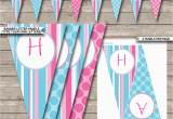 Happy Birthday Banner Template Editable Girls Birthday Party Banner Template Happy Birthday Bunting