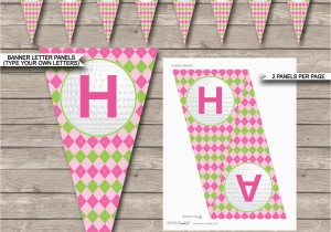 Happy Birthday Banner Template Girls Golf Birthday Banner Template Birthday Banner