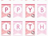 Happy Birthday Banner Template Hello Kitty Hello Kitty Happy Birthday Banner by Printabletreats