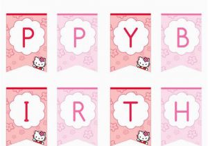Happy Birthday Banner Template Hello Kitty Hello Kitty Happy Birthday Banner by Printabletreats