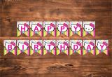 Happy Birthday Banner Template Hello Kitty Instant Printable Bunting Hello Kitty Happy Birthday