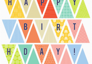 Happy Birthday Banner Template Printable Pdf Happy Birthday Banner Fabric Kimberlychurch Spoonflower