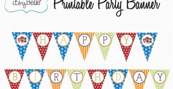 Happy Birthday Banner Template Printable Pdf Lil 39 Super Hero Collection Printable Birthday Banner by