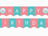 Happy Birthday Banner to Print Diy Printable Spa Party Happy Birthday Banner Instant Download