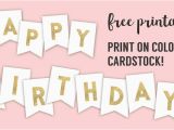 Happy Birthday Banner to Print Free Happy Birthday Banner Printable Template Paper Trail Design