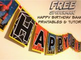 Happy Birthday Banner Tutorial Diy Superhero Birthday Party Batman Spiderman Captain