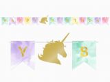 Happy Birthday Banner Unicorn Printable Unicorn Party Supplies Sweet Pea Parties