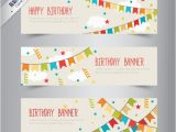 Happy Birthday Banner Vector Free Download Birthday Banners with Bunting Vector Free Download