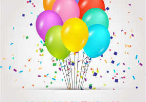 Happy Birthday Banner Vector Free Download Happy Birthday Vector Banners with Balloons Illustration