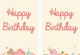 Happy Birthday Banner Vertical Birthday Vertical Banner with Cupcake Vector