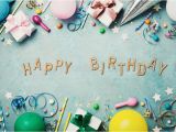Happy Birthday Banner Vintage Happy Birthday Banner Colorful Holiday Supplies On Blue