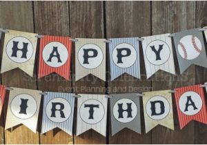 Happy Birthday Banner Vintage Personalized Happy Birthday Banner Vintage Baseball Birthday