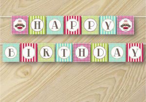 Happy Birthday Banner Vintage Printable Happy Birthday Banner Design Vintage