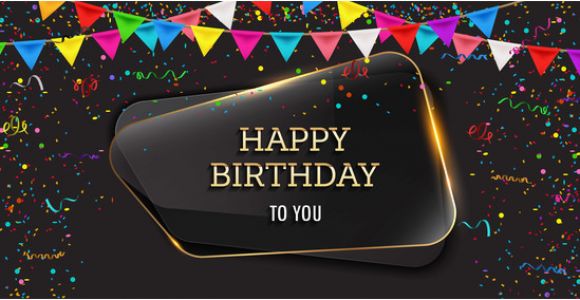 Happy Birthday Banner Wallpaper Background Happy Birthday Background with Glass Banner Vectors 09