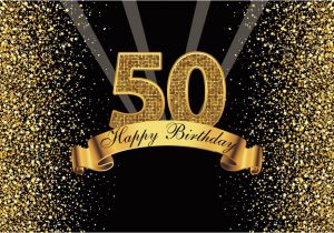 Happy Birthday Banner Wallpaper Happy Happy 50th Birthday Party Gold Dots Sequins Banner