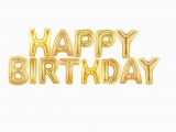 Happy Birthday Banner White and Gold Happy Birthday Balloon Banner Gold Birthday Party Letter