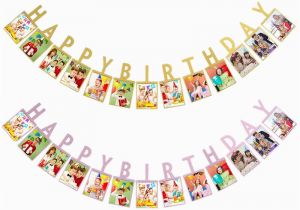 Happy Birthday Banner with Baby Photo 1set Happy Birthday Photo Banners Baby Shower Paper